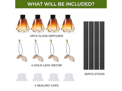 Diffuser Glass Bottle 200Ml Reed 2000Ml 1000Ml Bottles Black Mist Mini Wall Kids