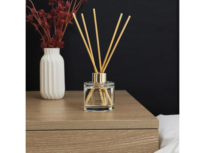 Reed Diffuser Cover Home Decor Round Bottle Clear Stone Glass Black Square 300Ml