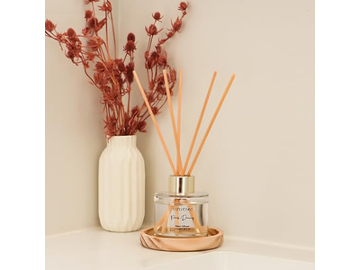 Reed Diffuser Cover Home Decor Round Bottle Clear Stone Glass Black Square 300Ml
